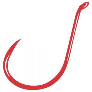 Gama Red Barbless Octopus Hook 25pk